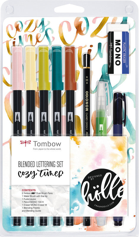 Tombow Bastelset Blended Lettering Cozy Times – 5 ABT Dual Brush Pens, 10-teilig