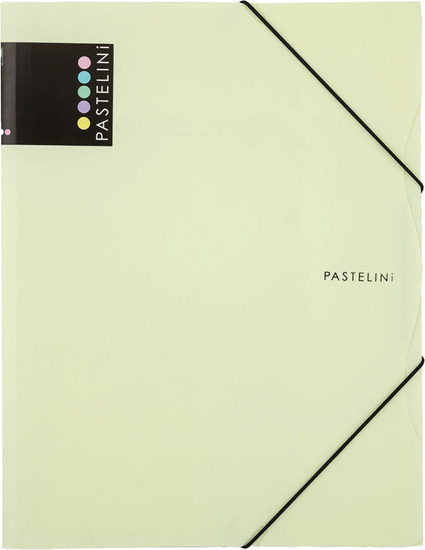 Pastelini Sammelmappe für A4, Kunststoff, Gelb, mit Gummizug