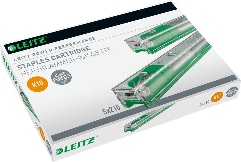 Leitz Heftklammernkassette – für Leitz 5551, 5550 – 10 mm, 55 Blatt – silber, Metall – 1050 Stk.