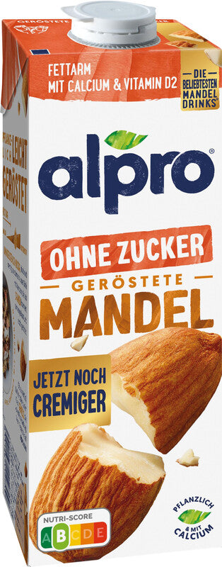 Alpro Mandeldrink UHT, ohne Zucker – 1 l