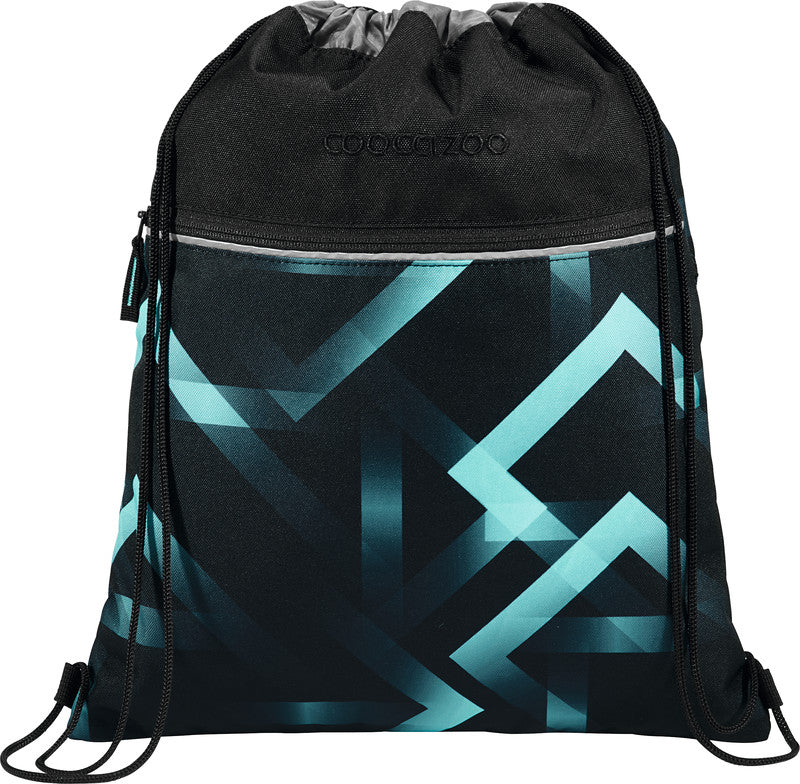 Coocazoo Sportbeutel – 10 l, Motiv Laser Lights, wasserabweisend, 34 × 43 cm