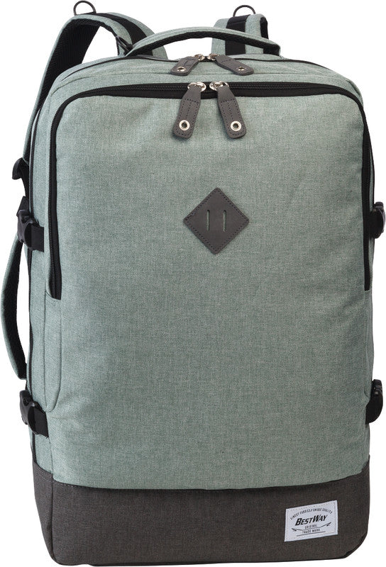 Bestway Cabin Pro Notebook-Rucksack – für Notebooks bis 17,3", 40 l, wasserabweisend, Kunststoff, graugrün