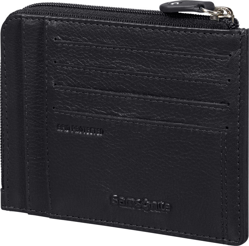 Samsonite Portemonnaie – 124 × 90 mm, Leder, schwarz – 1 Stück