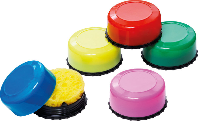 Laufer Anfeuchter – farbig sortiert, Kunststoff, Ø 55 × 28 mm, 1er-Pack, Schraubverschluss