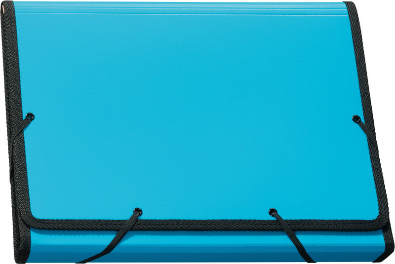 Kolma Sammelmappe für A4, Kunststoff, Blau, mit Gummizug