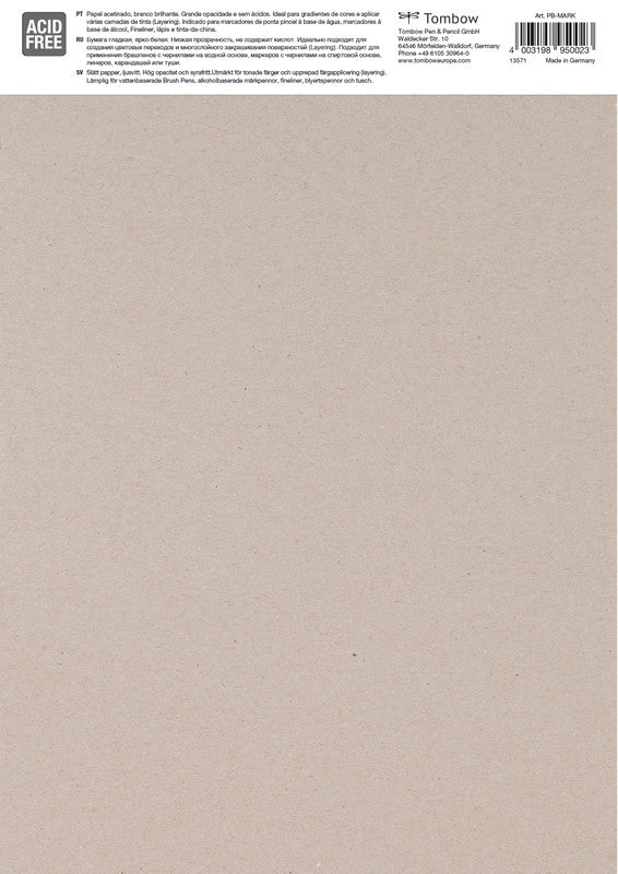 Tombow Bristolpapier zum Zeichnen, Papier, 20 × 29,7 cm, Hellweiss