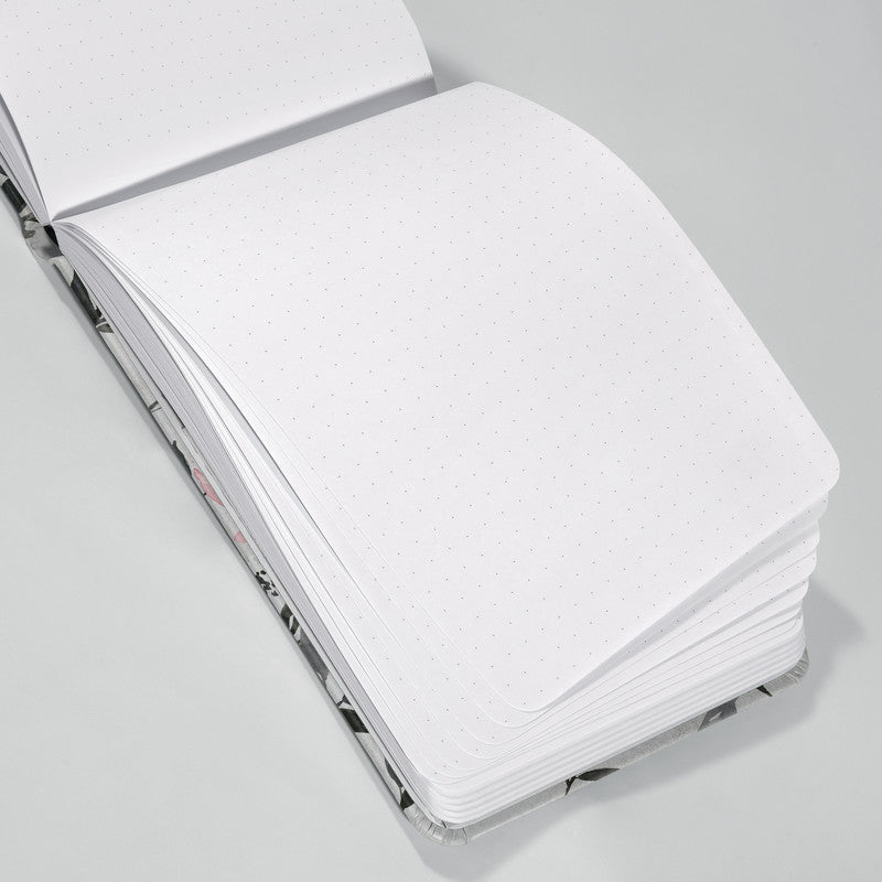 Sigel Notizblock, A6+, punktkariert, Fadenheftung, Hardcover, 79 Blätter, perforiert, 100 g/m² – mehrfarbig