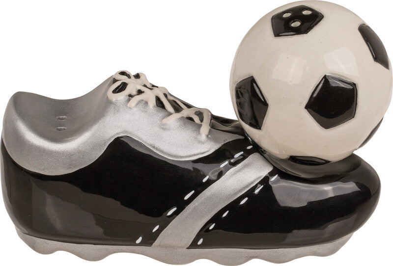 Out oft the blue Out of the Blue – Salz- und Pfefferstreuer 11,5 × 5 × 7,5 cm, Dolomit, Fussball, 2 Stk.