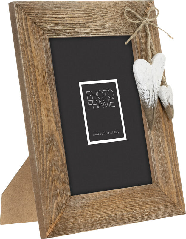ZEP EIBERT Bilderrahmen, braun, Holz, 23 × 28 cm, mit Aufsteller und Aufhänger
