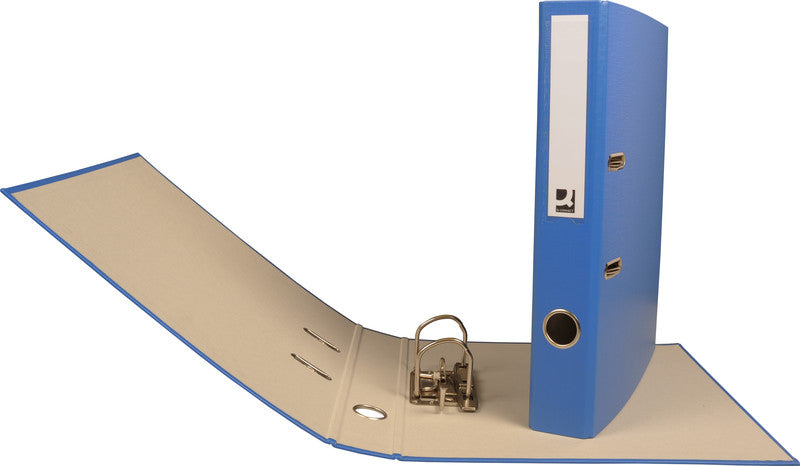 Q-connect Ordner – A4 hoch – 2-Ring Hebelmechanik, Rücken 40 mm – dunkelblau, mit Niederhalter, FSC