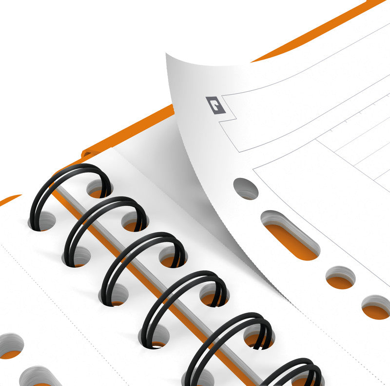 Oxford Collegeblock, 80 Blatt, 10-fach gelocht, perforiert, 80 g/m² – orange, für SCRIBZEE App