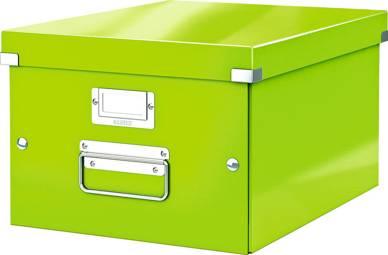 Leitz Click&Store WOW Aufbewahrungsbox B 281 × H 200 × T 370 mm – für A4, mit Deckel, stapelbar, grün