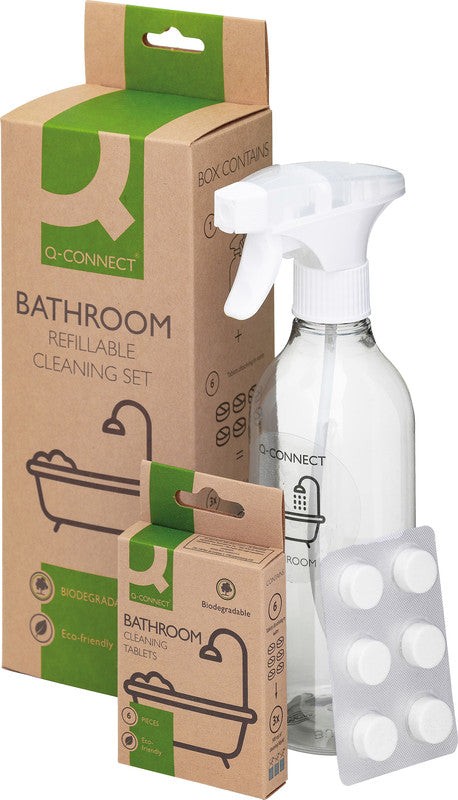 Q-Connect – Badreiniger Starterset – Flasche 500 ml + 6 Tabs