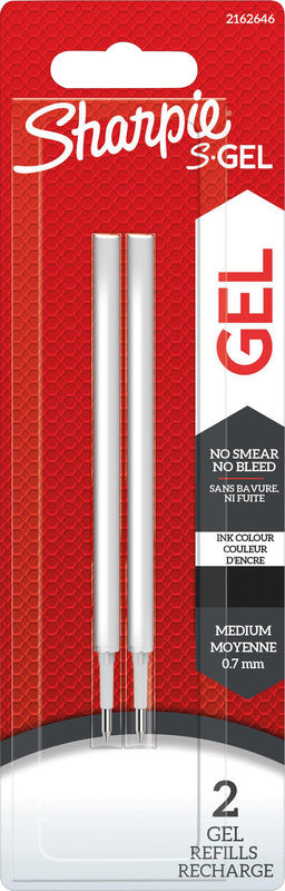 Sharpie Rollerball-Mine S Gel – schwarz, 0,7 mm, geruchsarm, 2 Stk.