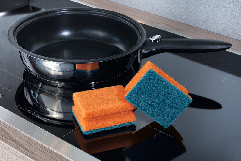 Scotch-Brite Schwamm – Kunststoff, 9 × 7 × 4,5 cm, rot, für Kochgeschirr und Glas, 6 Stk.