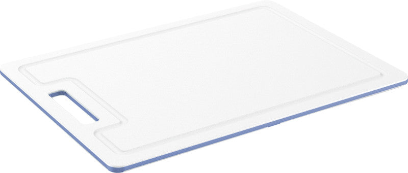 Rotho Schneidebrett Caruba – 34,2 × 9 × 25 cm – PP – blau – mit Saftrille