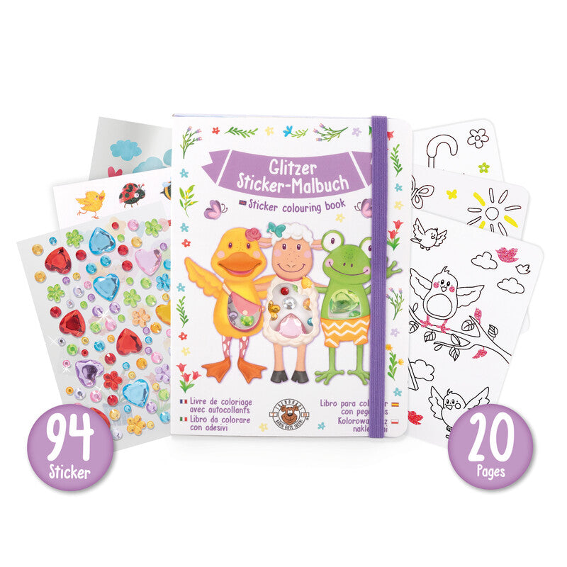 Trendhaus Tommy & Friends Malbuch, Papier, 14,8 × 10,5 cm, mehrfarbig, ab 3 Jahren, inkl. 94 Glitzersticker