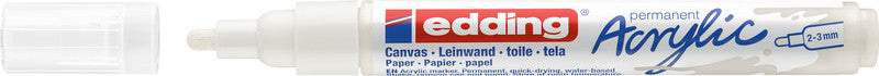 Edding Acrylmarker – Verkehrsweiss, 1er