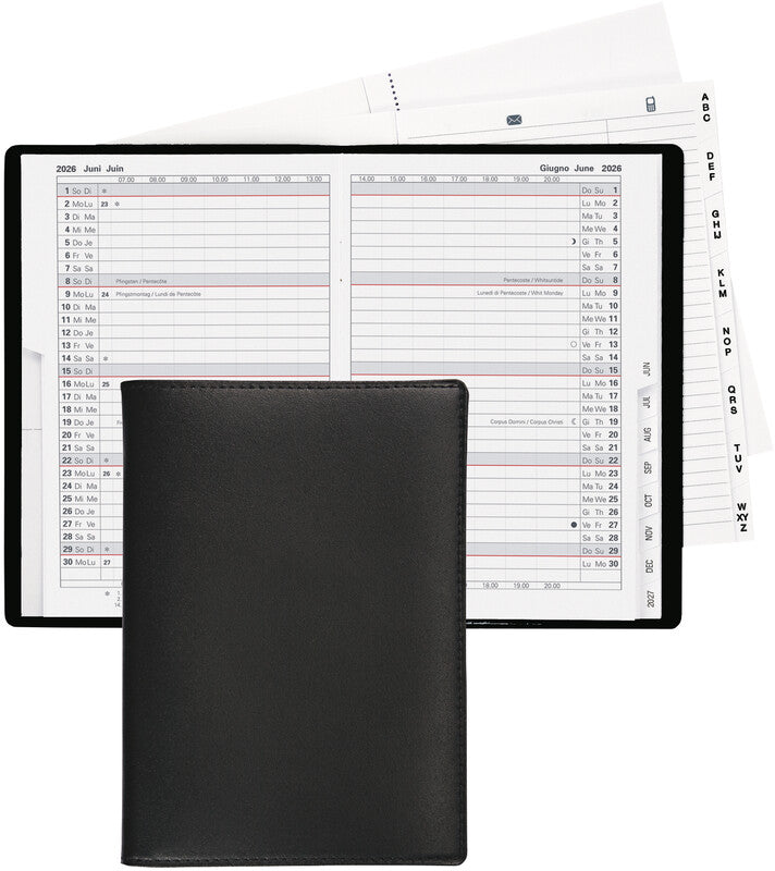 Biella Planer Istanbul Agenda – 1 Monat/2 Seiten, geheftet, 10,6 × 15,3 cm, 15 Monate Okt–Dez, 2026, FSC