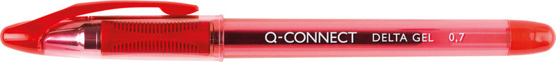 Q-CONNECT Delta Gel Gelschreiber – rot, 0,7 mm, Kappe