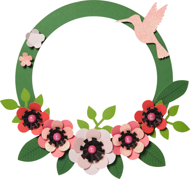 Folia Bastelset Blütenkranz – 4 Motivkartons – 240 × 340 mm