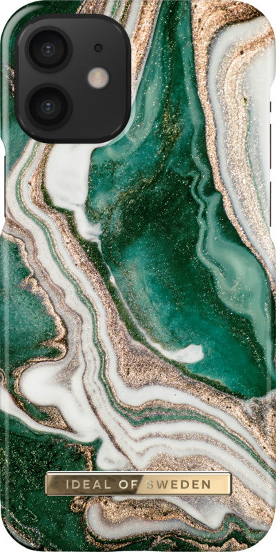 Ideal of Sweden – Backcover Designer – für Apple iPhone 12 mini – Golden Jade Marble