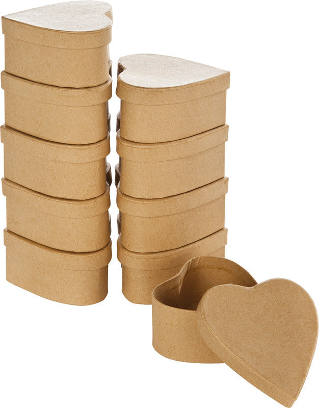 Folia Mini-Kartonboxen – natur – 80 × 40 × 75 mm, 10 Stück, Karton