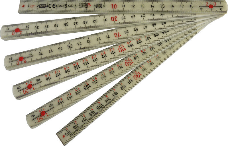 Longlife Doppelmeter, Kunststoff, gräulich