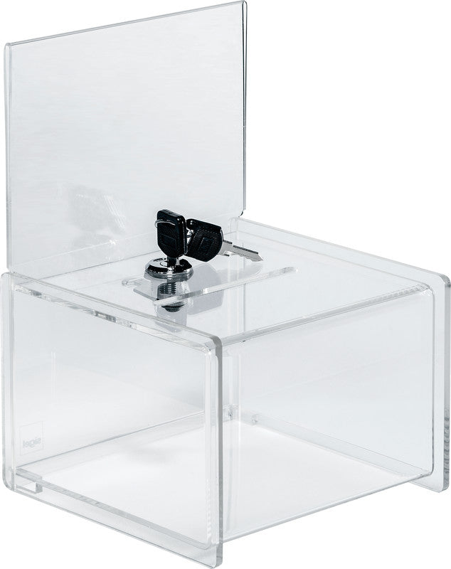Sigel Aktionsbox, Schild A6 – abschliessbar, Acryl, 15 × 21,2 × 15 cm