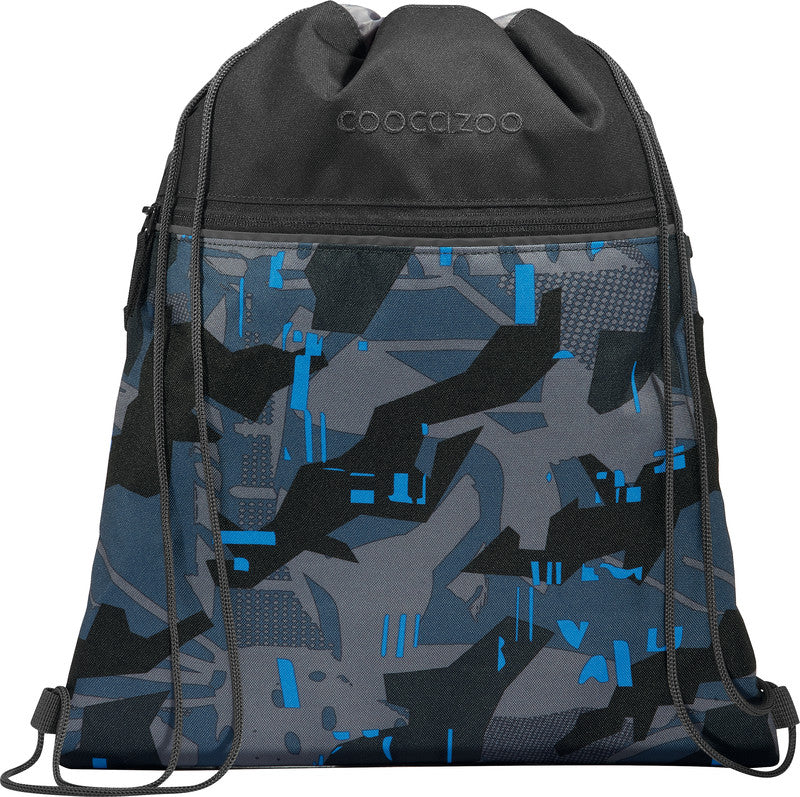 Coocazoo Sportbeutel – 10 l, Motiv Blue Craft, wasserabweisend, 34 × 43 cm