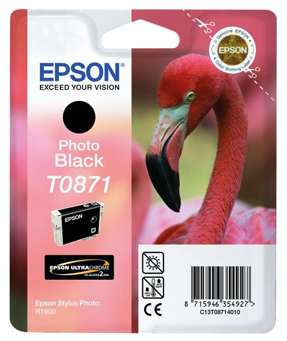 Epson Tintenpatrone T0871, Schwarz, 11,4 ml