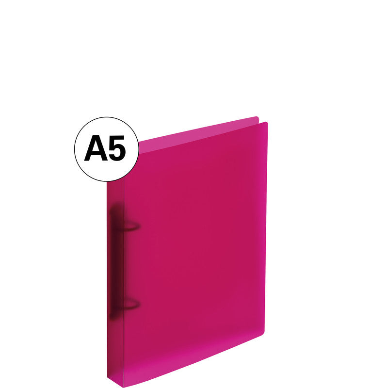 Kolma Zeigebuch Easy – A5 Hochformat – 2-Ring-Bügelmechanik, Ø 16 mm, Rücken 30 mm – Beere, Kunststoff