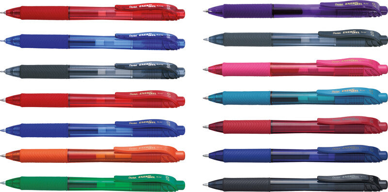Pentel EnerGel X – Tintenroller, schnelltrocknend, Druckmechanik, 0,5 mm, schwarz