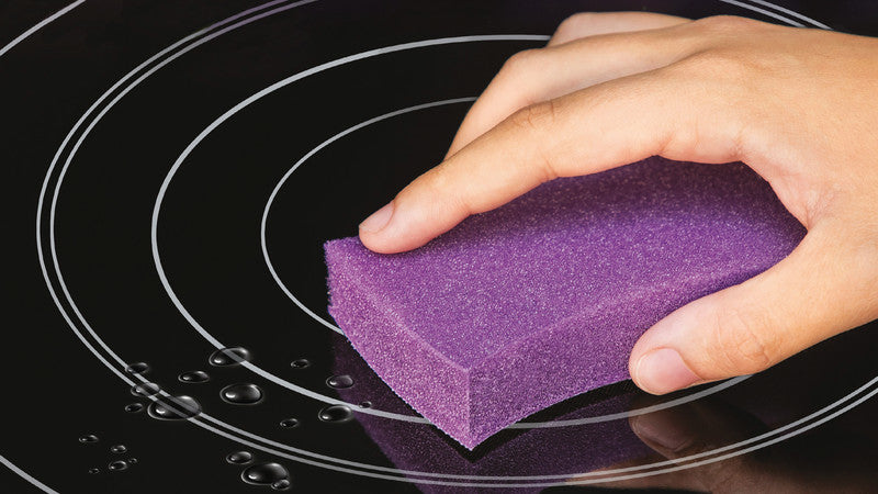 Scotch-Brite Schwamm – Kunststoff, 8 × 8 × 4 cm, violett, für Glaskeramik-Kochfelder, 3 Stk.