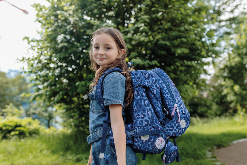 Beckmann Schulrucksack Classic – Cheetah – aus recyceltem PET