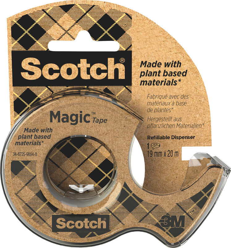 Scotch Handabroller – für Rollenbreite bis 19 mm, für Bandlänge bis 20 m, für Kern 1", Zelluloseazetat
