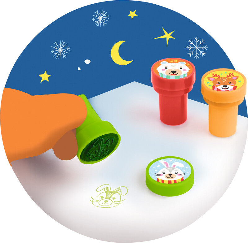 Trendhaus Magic Moments Motivstempel – Weihnachten, selbstfärbend, 6 Motive, sortiert