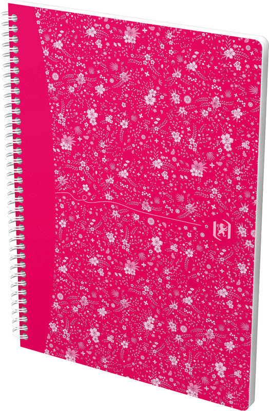 Oxford Collegeblock, Spiralbindung, Softcover, 60 Blatt, perforiert, 90 g/m² – floral, für SCRIBZEE App