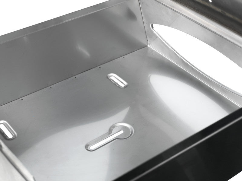 Katrin Falthandtuchspender Edelstahl Silber – für Falthandtücher bis 260 mm – 275 × 330 × 132 mm