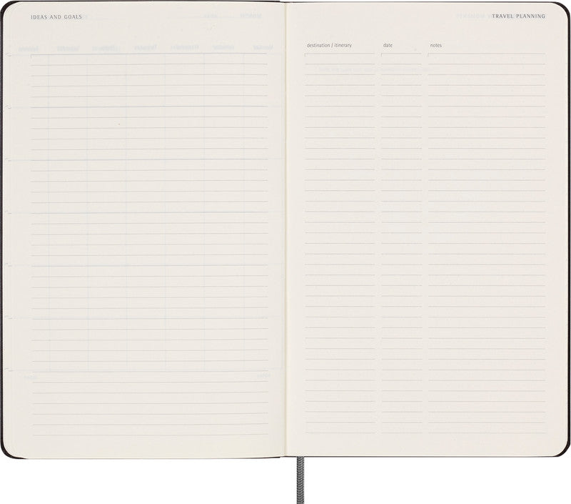 Moleskine Wochenplaner – undatiert, 13 × 21 cm, schwarz
