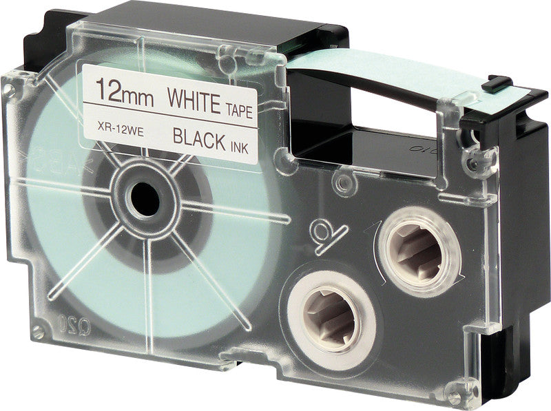 Casio Schriftband – 12 mm × 8 m, weiss, schwarz – XR