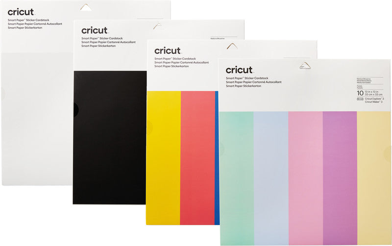 Cricut Stickerpapier, Smart Paper – für Cricut Maker 3, Explore 3 – 330 × 330 mm – 210 g/m² – weiss