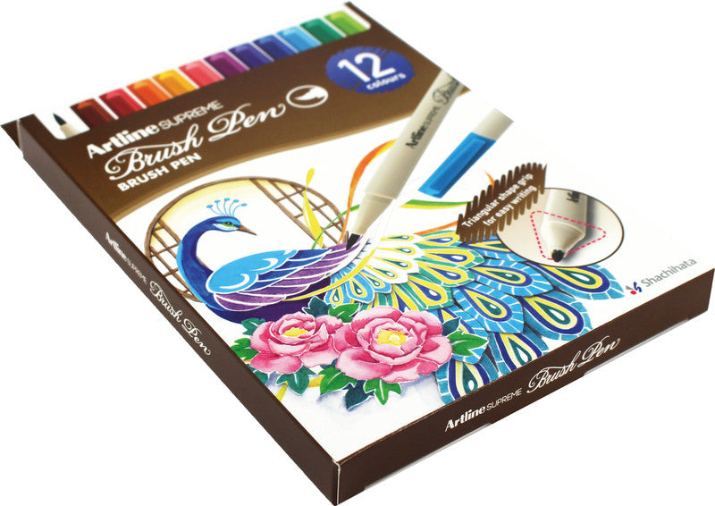 Artline Supreme Pinselstift, 12 Farben