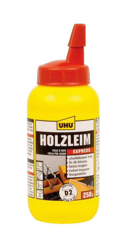 UHU Express Holzleim – 250 g, für alle Holzarten und Holzwerkstoffe