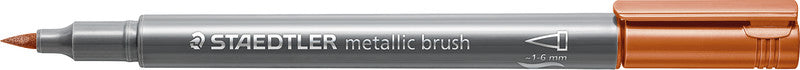 Staedtler Pinselstift – sortiert, Kunststoffschaft, 7er-Pack, pigmentierte Metallic-Tinte, für dunkles Papier