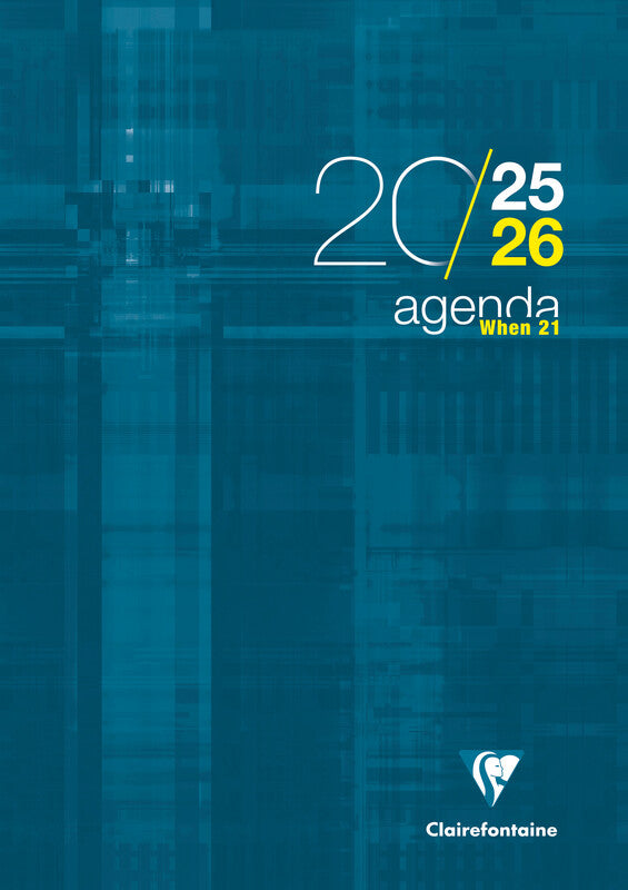 Clairefontaine When 21 Schüleragenda – 1 Woche/2 Seiten, gebunden, A4, Aug–Jul, sortiert, PEFC