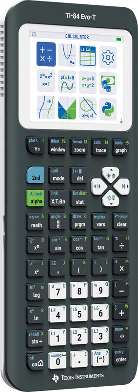 Texas Instruments TI-84 Evo-T Grafikrechner – Batteriebetrieb – Schwarz