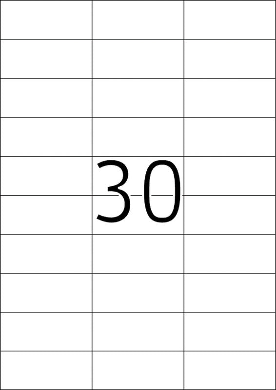 HERMA Drucketiketten, 70 mm × 30 mm, weiss, Papier, permanent, 6000 Etiketten (200 Blatt)