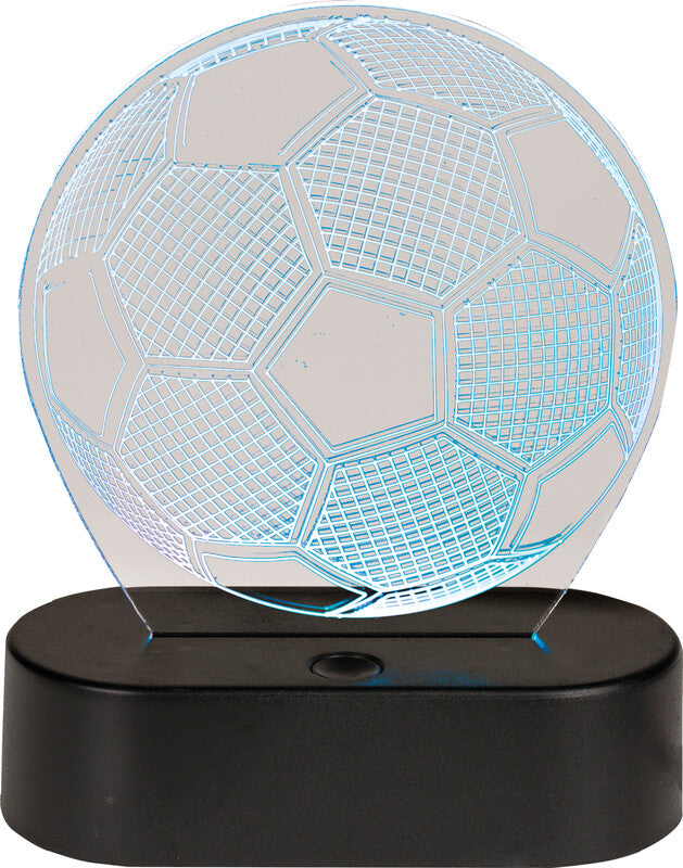 Out oft the blue Out of the Blue 3D-Lampe Fussball – USB, 13,0×17,0 cm – Mehrfarbig