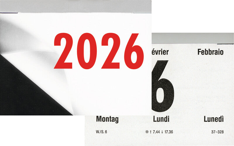 Biella Abreisskalender 2026 – 10,8 × 8 cm – 1 Tag/Blatt – d/f/i